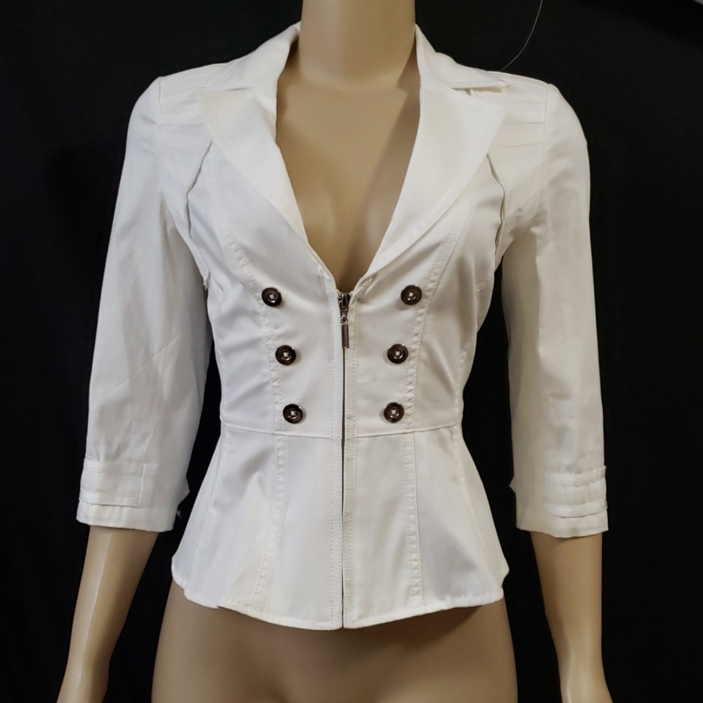 White House Black market petticoat white jacket 2